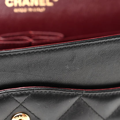 Chanel Lambskin Quilted Jumbo Double Flap Black 24 of 31