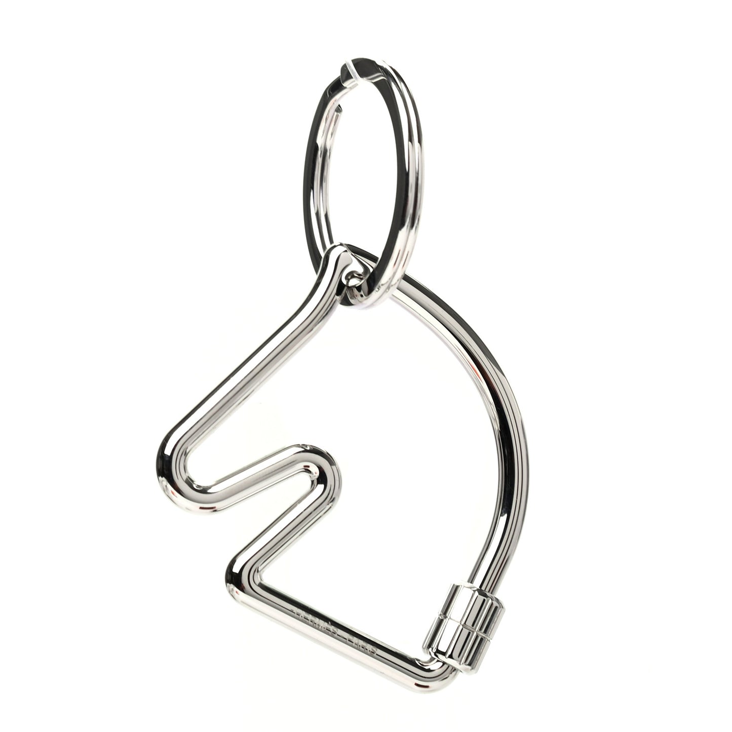 Palladium Cheval Key Ring