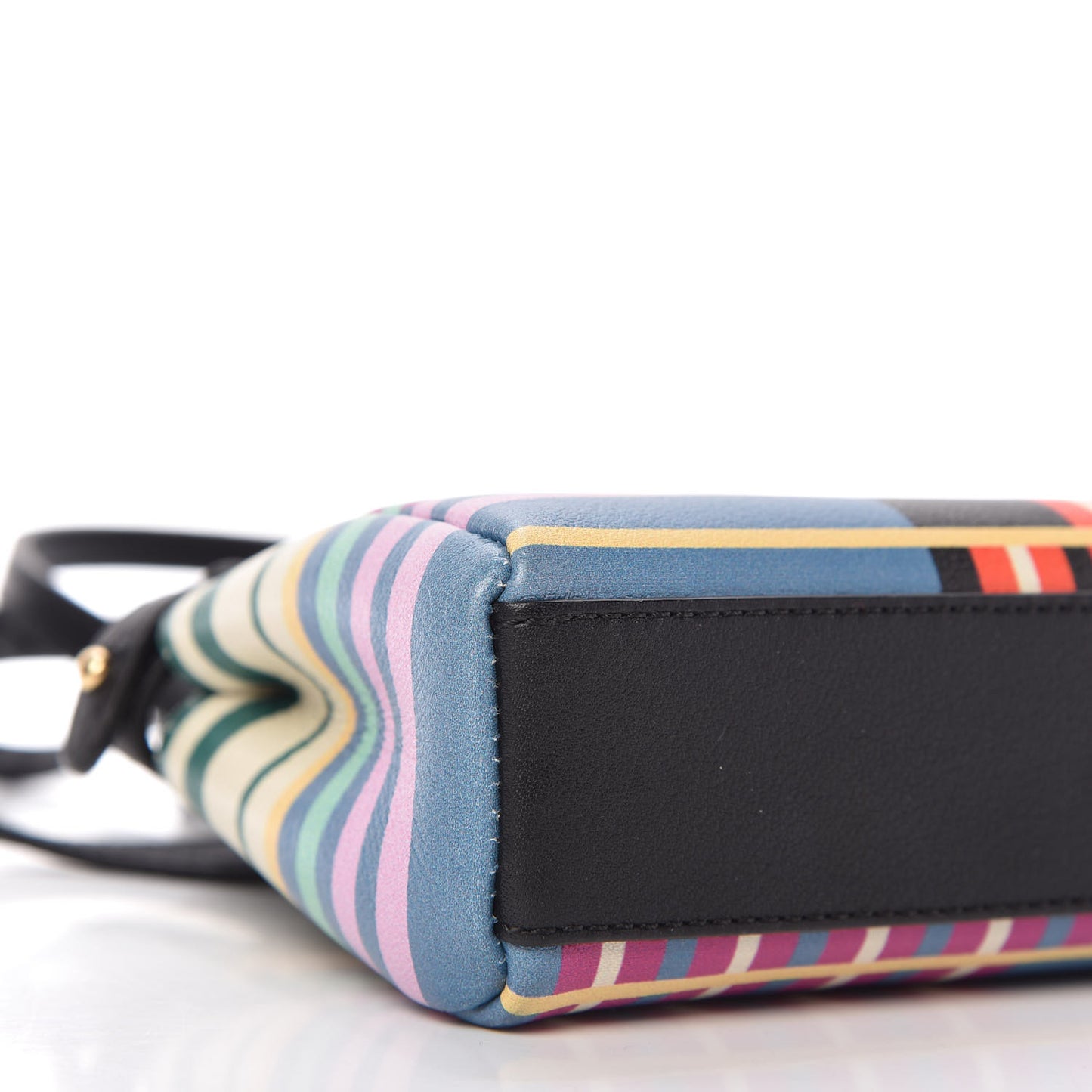 Vitello Seta Digital Print Micro Peekaboo Iconic Satchel Multicolor Black