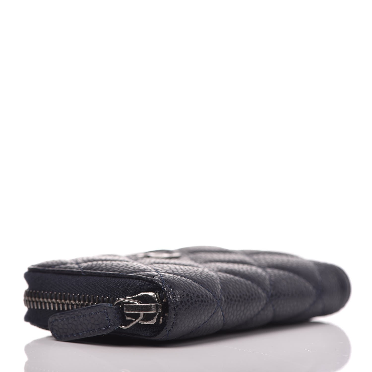 Chanel Caviar Quilted Zip Coin Purse Navy 4 of 8