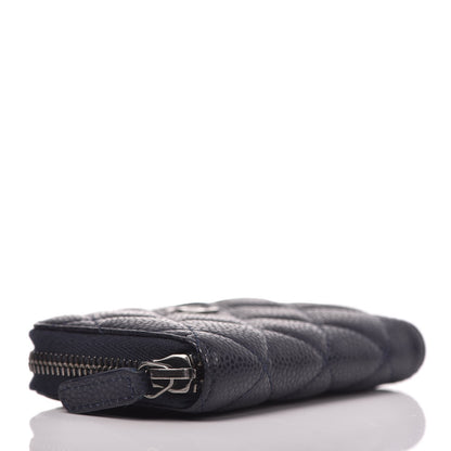 Chanel Caviar Quilted Zip Coin Purse Navy 4 of 8
