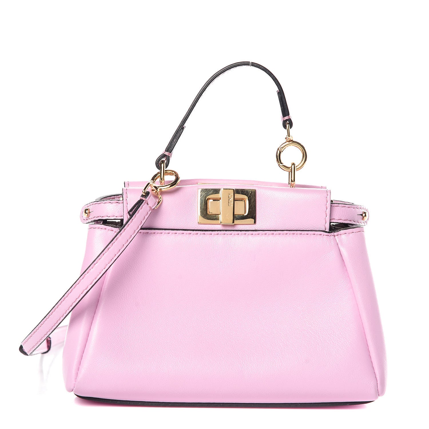 Fendi Shiny Nappa Micro Peekaboo Iconic Satchel Lavanda 1 of 12
