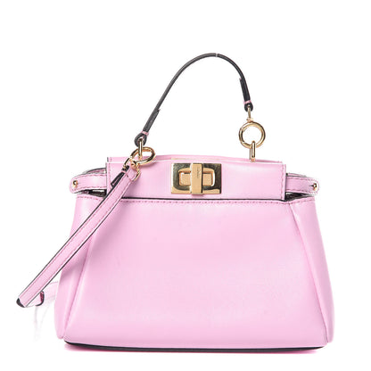 Fendi Shiny Nappa Micro Peekaboo Iconic Satchel Lavanda 1 of 12