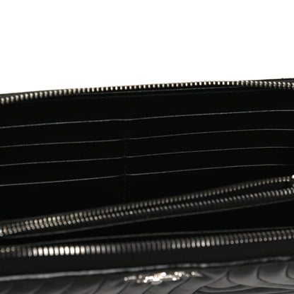 Prada Soft Calfskin Diagramme Zip Around Wallet Black 12 of 13