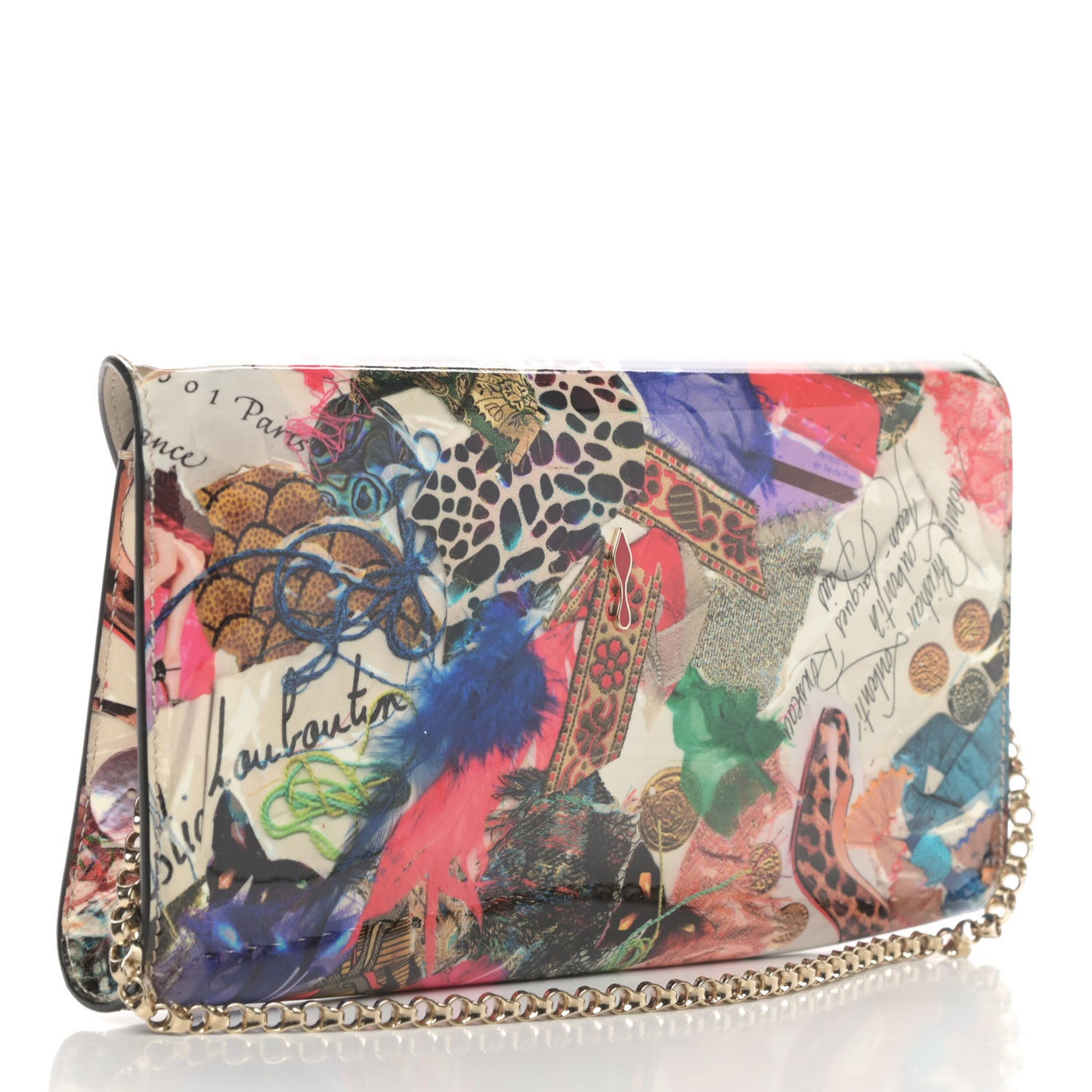 Patent Trash Printed Vero Dodat Clutch Multicolor