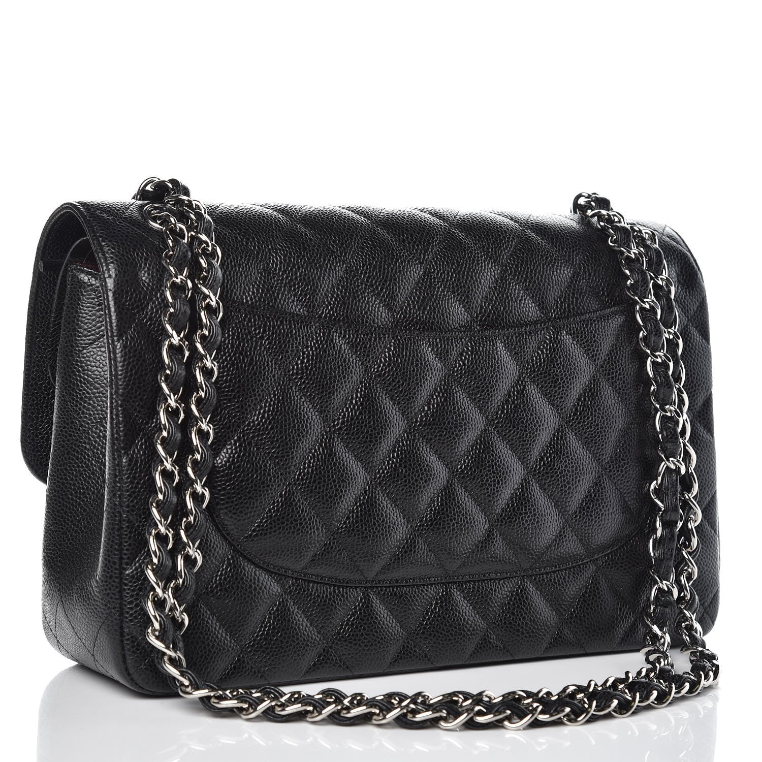 Chanel Caviar Quilted Jumbo Double Flap Black 3 of 12