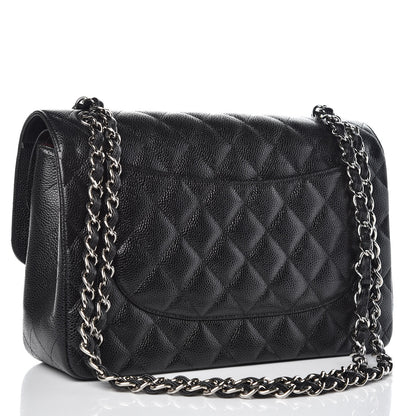 Chanel Caviar Quilted Jumbo Double Flap Black 3 of 12