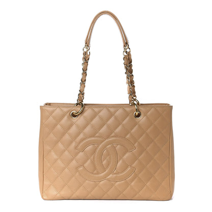 Chanel Caviar Quilted Grand Shopping Tote GST Beige Clair 1 of 10