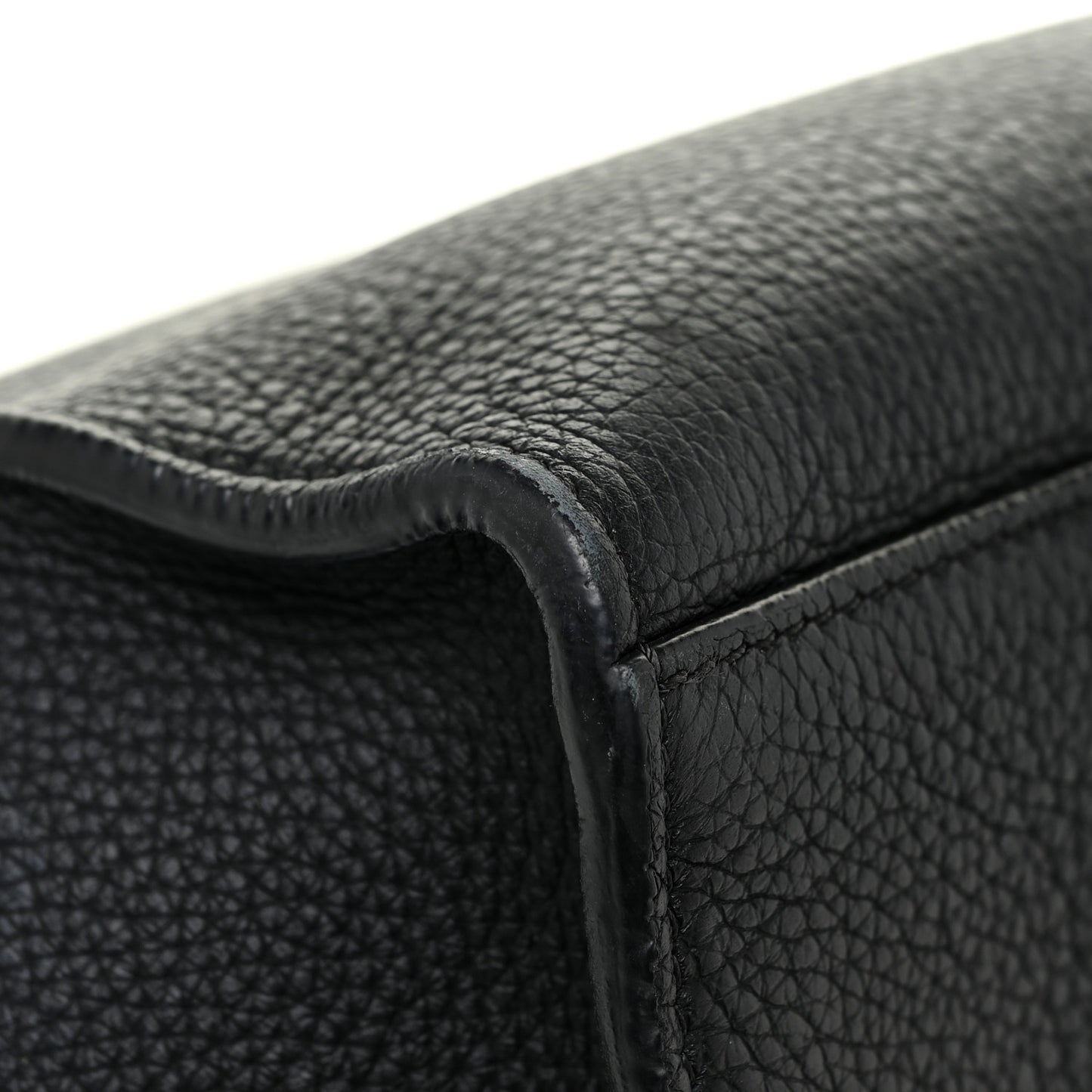 Supple Grained Calfskin Small Big Bag Black