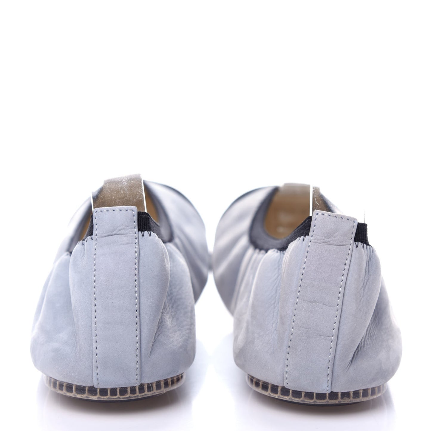 Nubuck Suede CC Elastic Cap Toe Ballerina Flats 40.5 Blue
