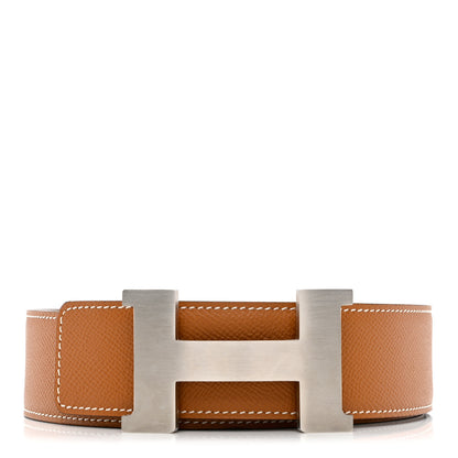 Hermes Epsom 38mm Constance H Belt 100 Gold Etoupe 1 of 9