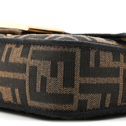 Fendi Fabric Jacquard FF 1974 Mini Baguette Tobacco Moro Black 10 of 11