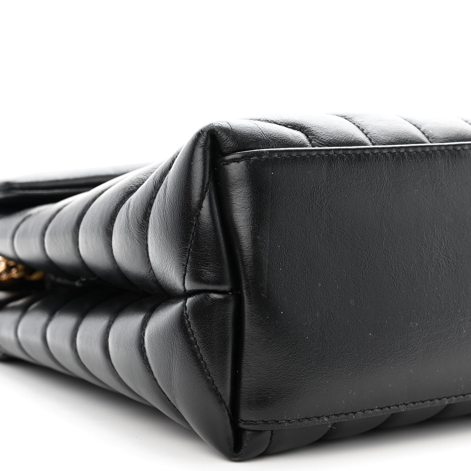 Saint Laurent Calfskin Y Quilted Monogram Medium Loulou Chain Satchel Black 9 of 12