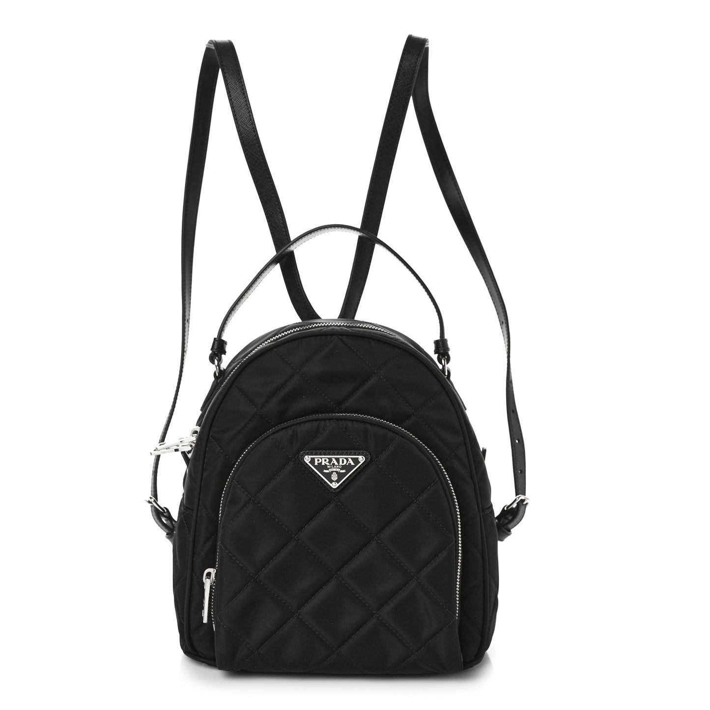 Nylon Tessuto Impuntu Quilted Backpack Black