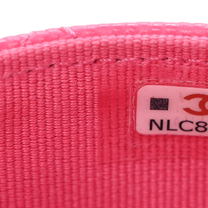 Chanel Caviar Quilted Flap Card Holder Wallet Pink 8 of 10