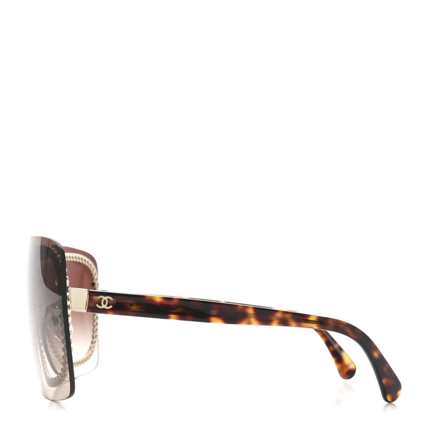 Rimless Shield Sunglasses 4243 Gradient Tortoise
