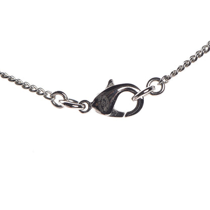 Chanel Crystal CC Pendant Necklace Silver 5 of 6