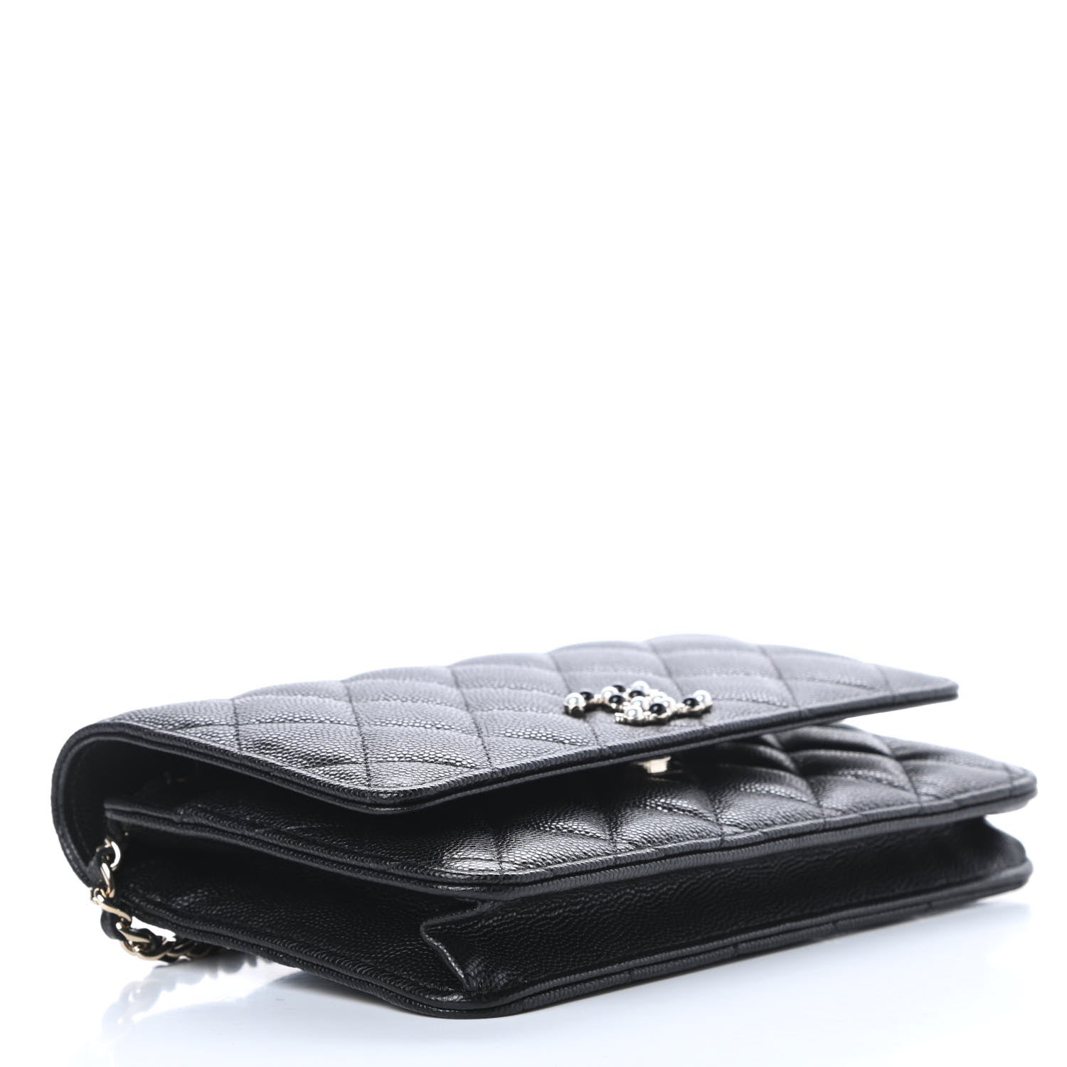 Chanel Caviar Quilted Coco Candy Wallet On Chain WOC Black 4 of 13