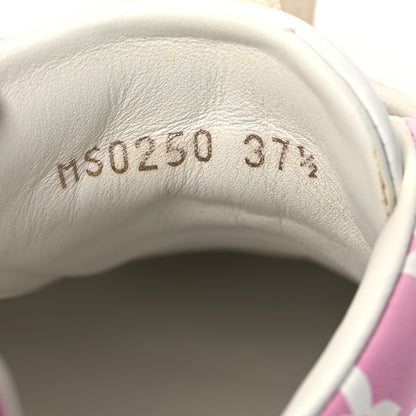 Louis Vuitton Calfskin Monogram Frontrow Sneakers 37.5 White Pink 9 of 9