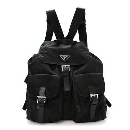Prada Tessuto Nylon Saffiano Medium Backpack Black 1 of 11