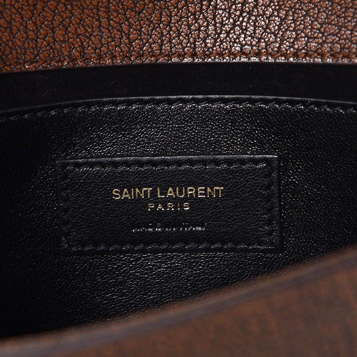 Calfskin Studded Small Monogram Kate Satchel Brown