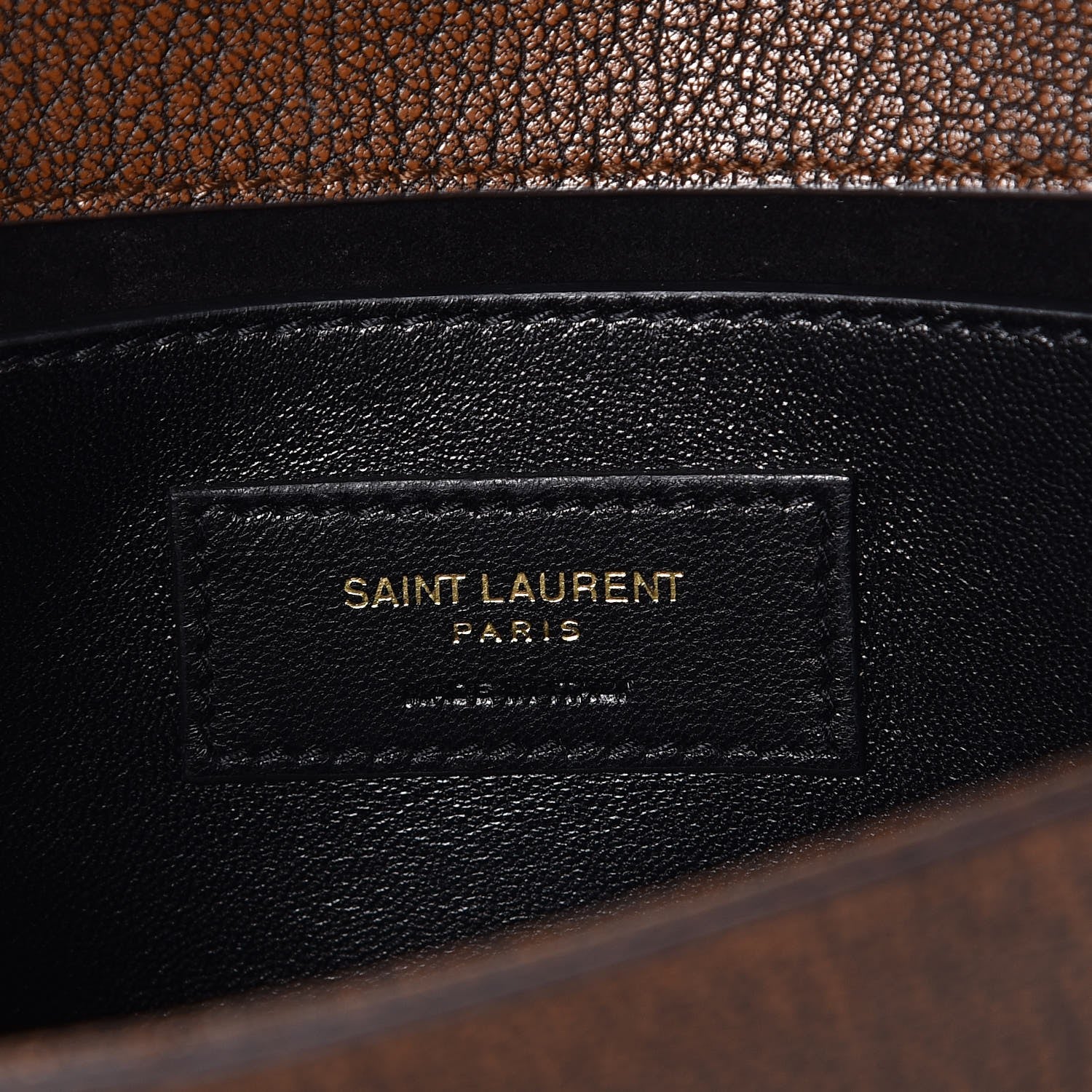 Saint Laurent Calfskin Studded Small Monogram Kate Satchel Brown 6 of 7