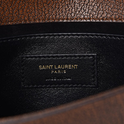 Saint Laurent Calfskin Studded Small Monogram Kate Satchel Brown 6 of 7