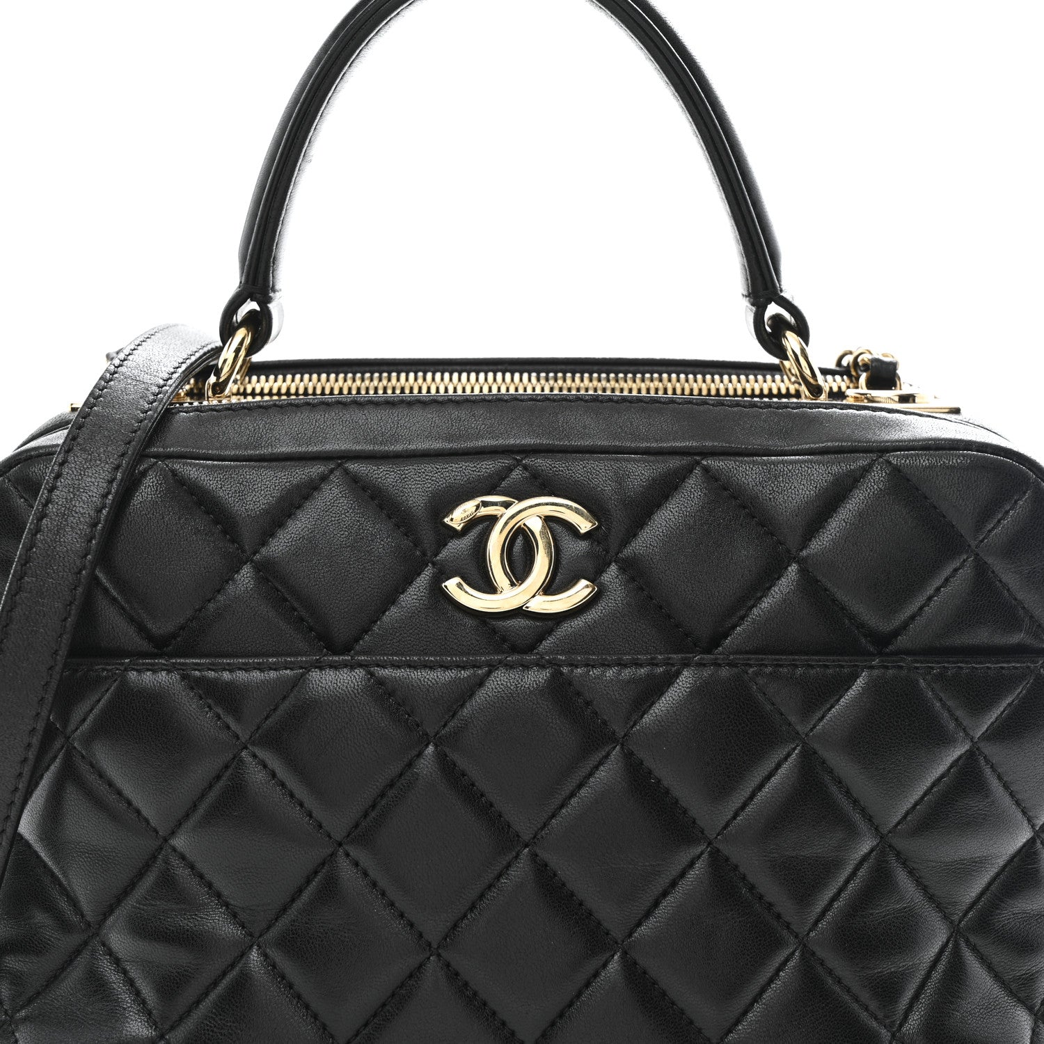 Chanel Lambskin Quilted Medium Trendy CC Bowling Bag Black 8 of 10
