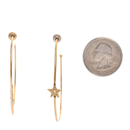 Christian Dior Metal J'Adior Hoop Earrings Aged Gold 2 of 5