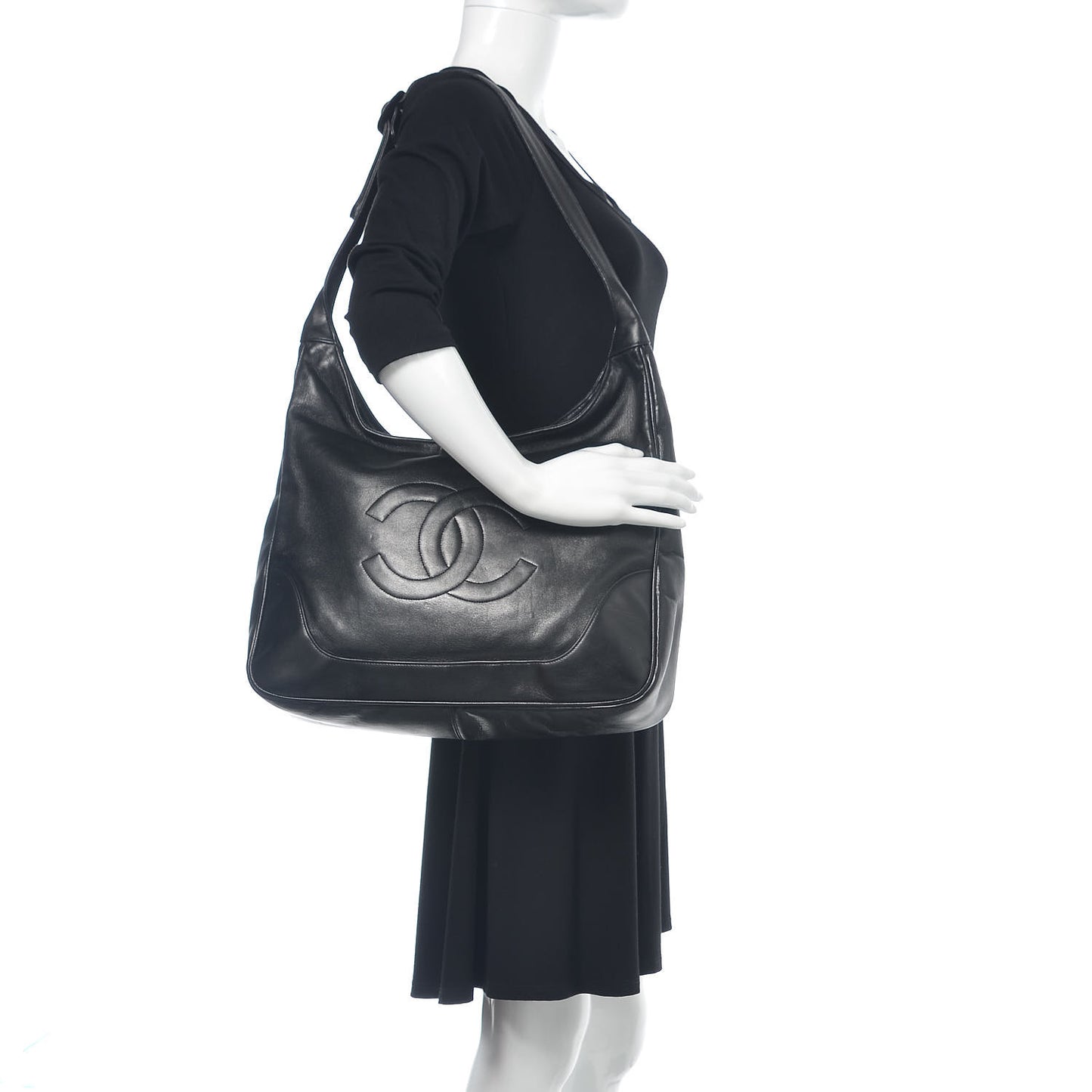 Calfskin CC Hobo Black