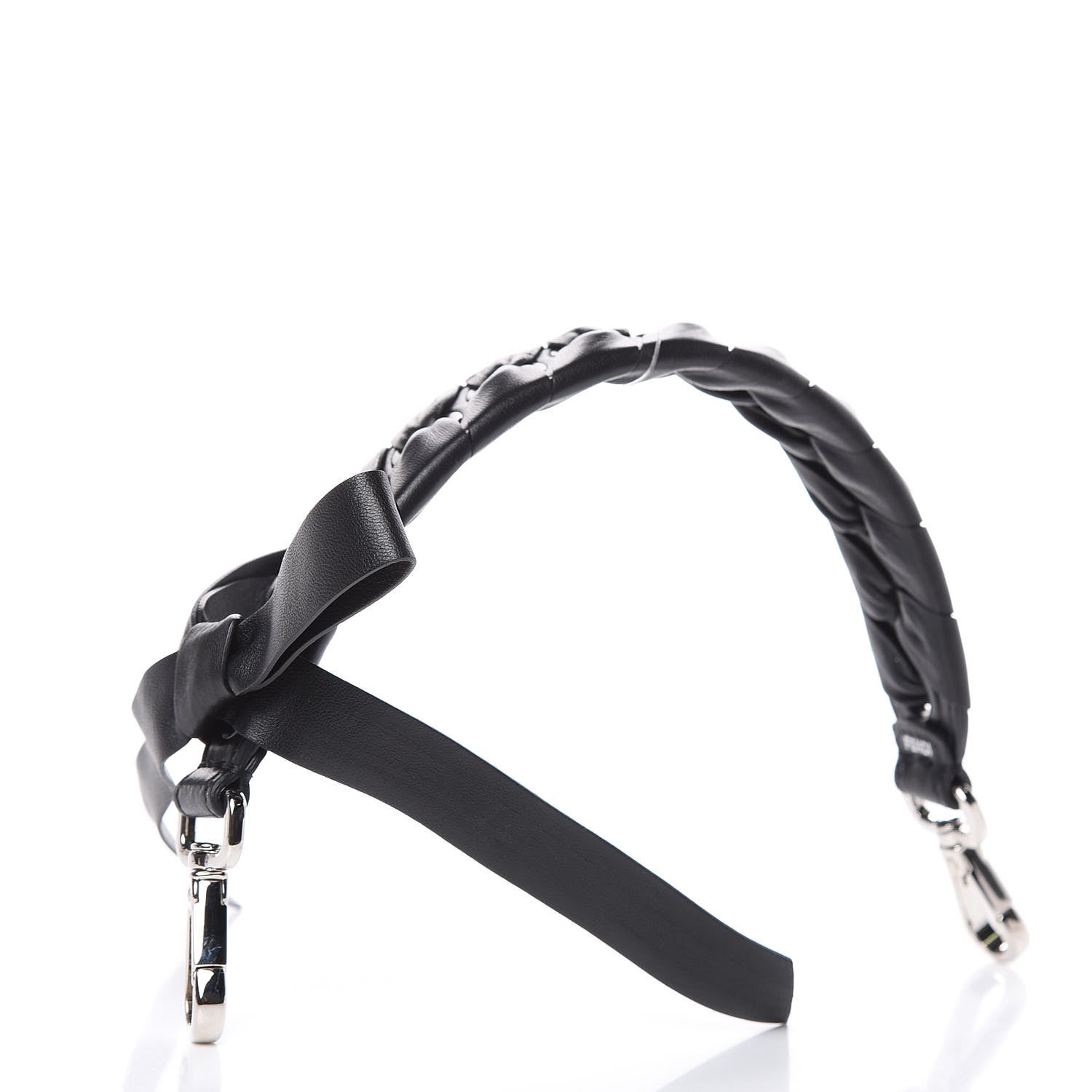 Fendi Vitello Liberty Shiny Nappa Lace Up Bow Mini Strap You Black 2 of 4