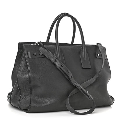 Saint Laurent Grained Calfskin Large Souple Sac De Jour Grey 3 of 15