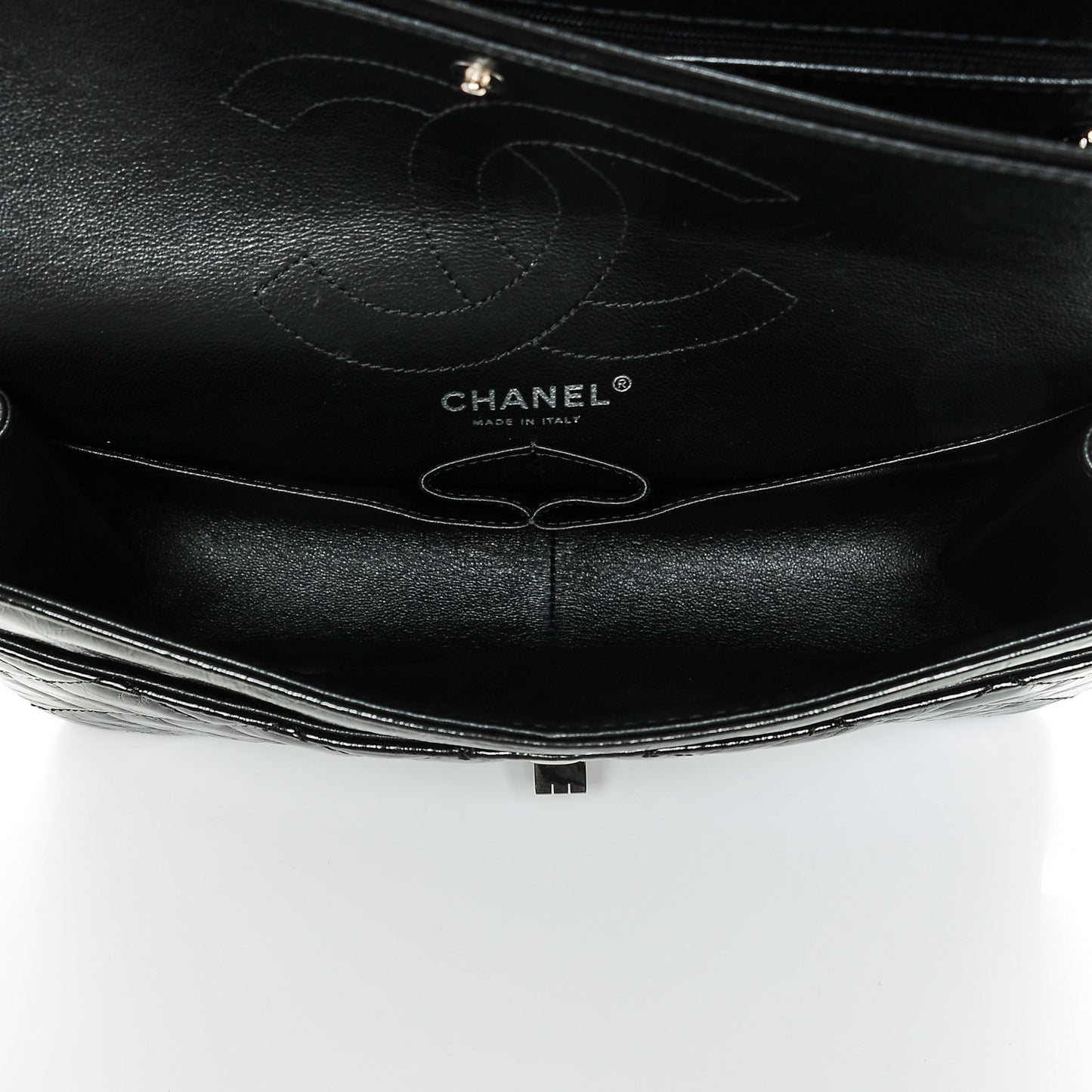 Glazed Calfskin Quilted 2.55 Reissue 226 Flap So Black