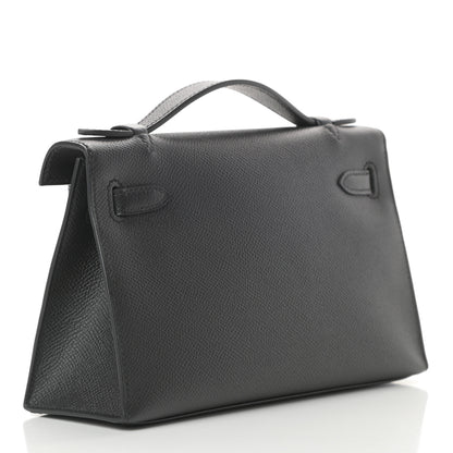 Hermes Epsom Kelly Pochette Clutch Black 3 of 10