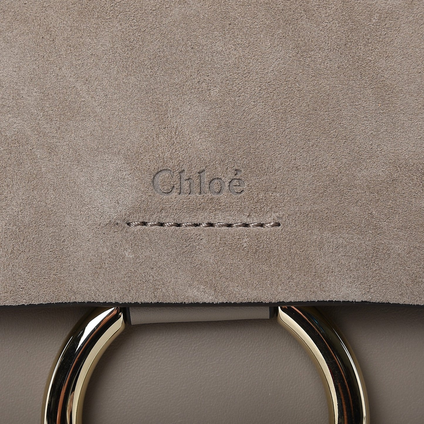 Calfskin Suede Medium Faye Shoulder Bag Motty Grey