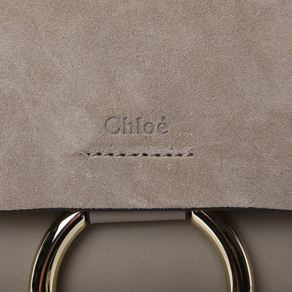 Chloe Calfskin Suede Medium Faye Shoulder Bag Motty Grey 6 of 7