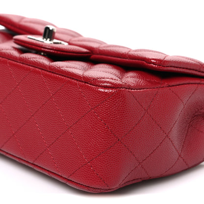 Chanel Caviar Quilted Mini Rectangular Flap Red 10 of 11