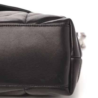 Saint Laurent Lambskin Quilted Small Loulou Puffer Monogram Chain Satchel Black 10 of 12