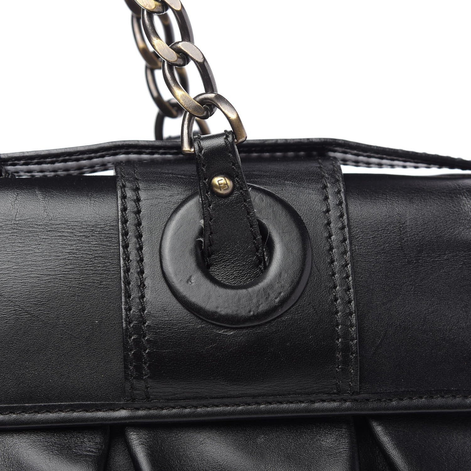 Fendi Cuoio Large B Bag Black 12 of 14