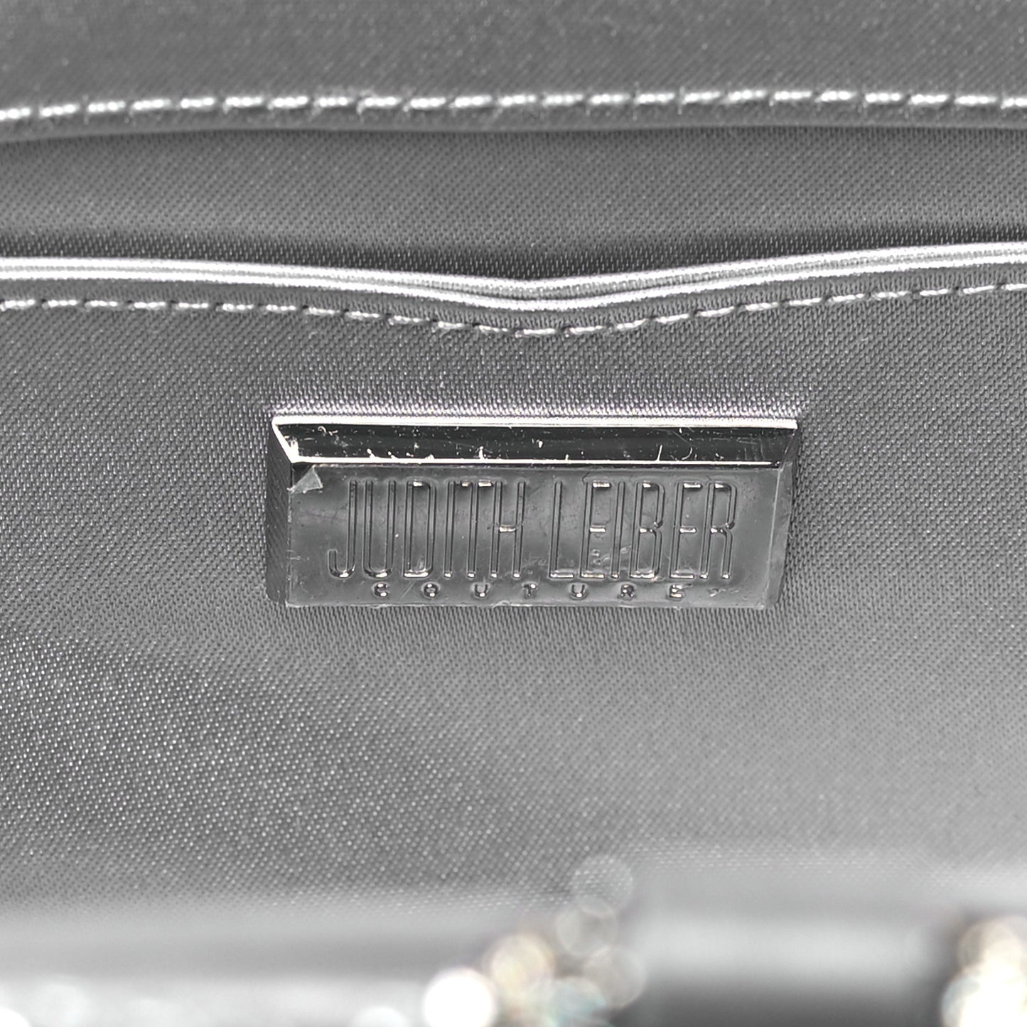 Swarovski Crystal Satin Gemma Clutch Silver