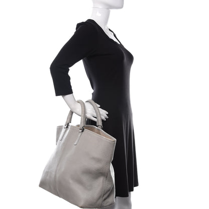 Bottega Veneta Cervo Deerskin Shopping Tote Light Grey 2 of 11