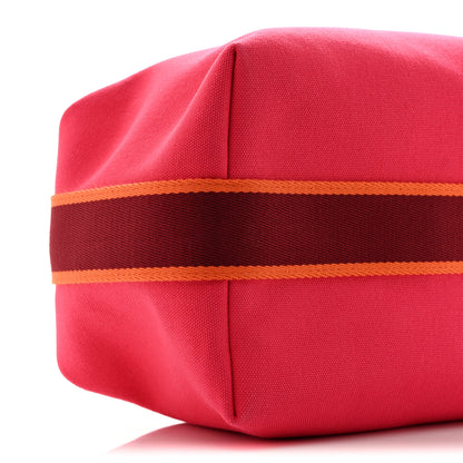 Hermes Canvas Large Bride-A-Brac Pouch Hibiscus 7 of 9