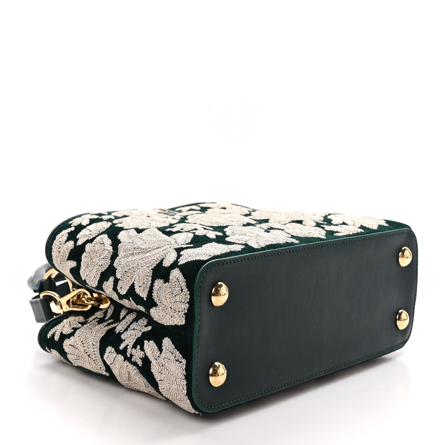 Louis Vuitton Velvet Embroidery Capucines BB Green 4 of 11