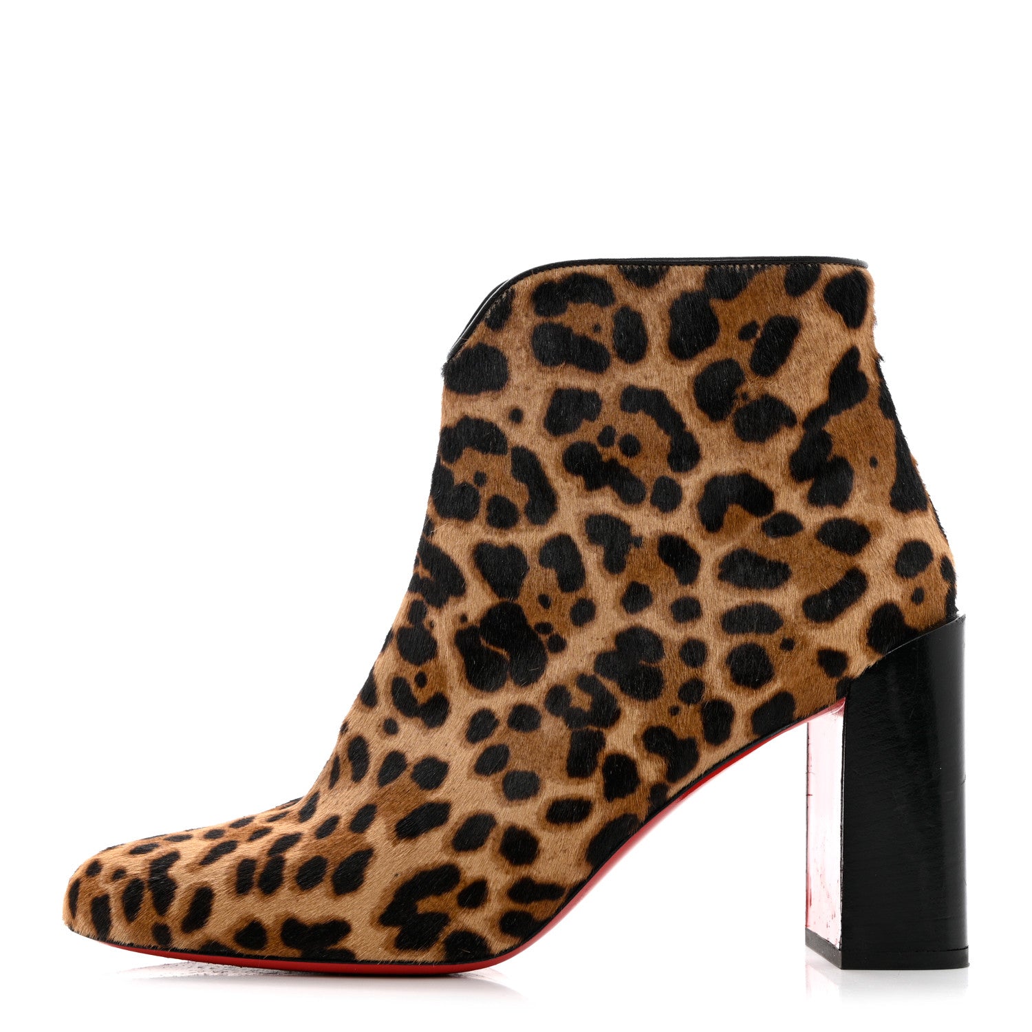 Christian Louboutin Pony Hair Leopard Castarika 85 Ankle Booties 40 Brown 1 of 17