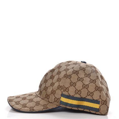 Gucci Monogram Web Baseball Hat M Beige Ebony Blue 3 of 6