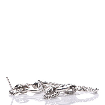 David Yurman Sterling Silver Diamond X Triple Drop Earrings 4 of 4