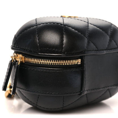 Chanel Lambskin Quilted CC Bubble Vanity Case With Chain Black 8 of 10