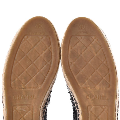 Chanel Patent Sequin CC Espadrilles 40 Black 11 of 13