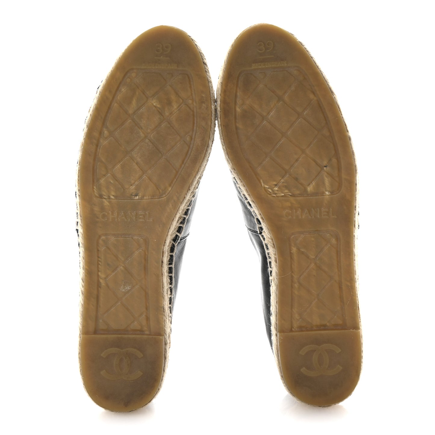 Lambskin CC Espadrilles 39 Black