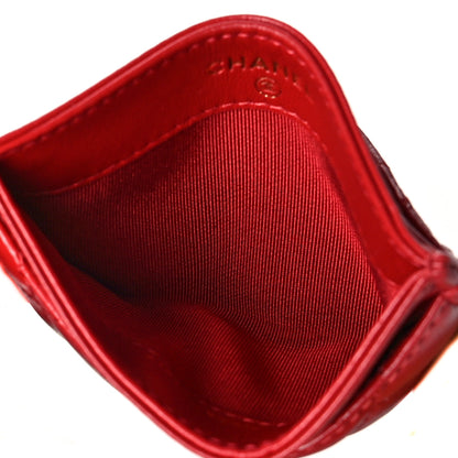 Chanel Lambskin Quilted Card Holder Red 5 of 11